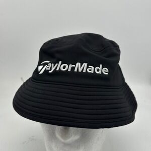 Taylor Made Mens Performance Bucket‎ Hat Large-XL Black Golf Cap Water Resistant